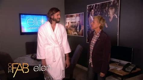 Ashton Kutcher gets naked for Ellen DeGeneres 